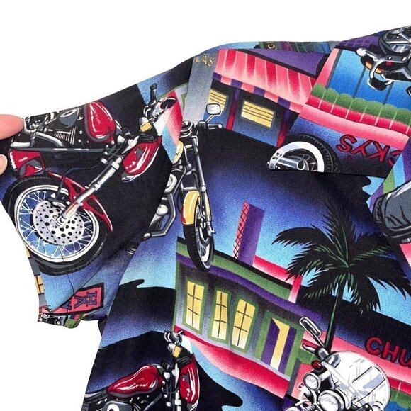 Harley Davidson x Tori Richard Vintage Womens Aloha Shirt Hawaiian Button Front - Picture 3 of 16